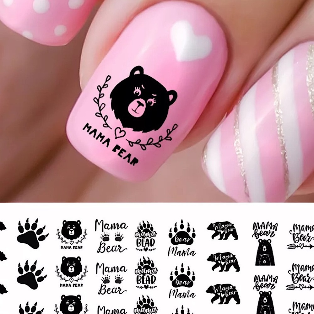 💌BO/GO$6 🐻 Mama Bear MamaBear Nail Decals